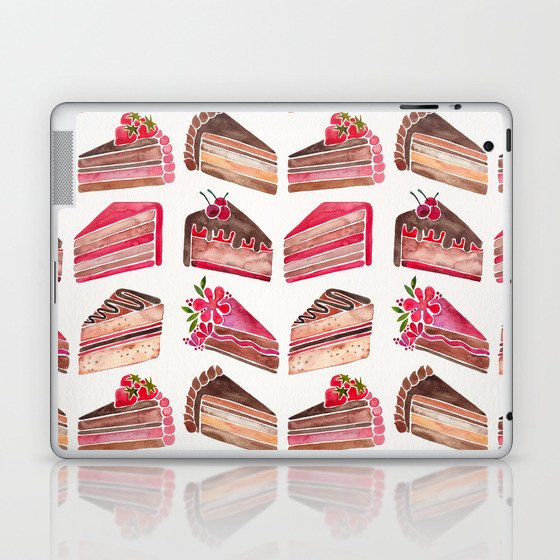 Cake Slices – Pink & Brown Palette Laptop & iPad Skin