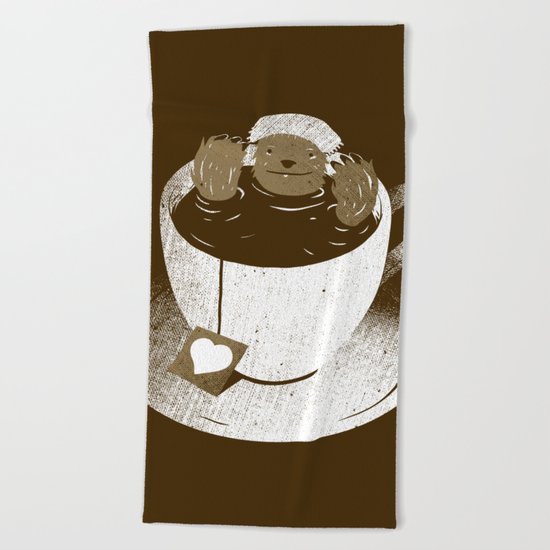 Monday Bath Sloth Coffee Beach Towel
