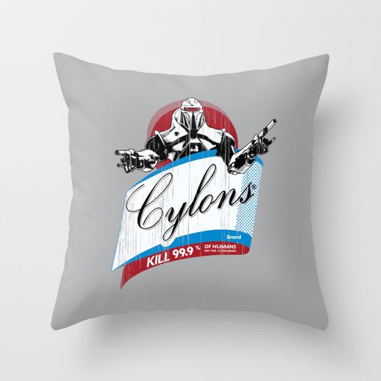Cylons Huminfectant Spray Throw Pillow