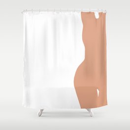 Nude silhouette figure - Nude pink 001 Shower Curtain