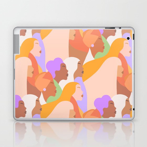 Girl Power - Diversity in Colour - Pattern Laptop & iPad Skin
