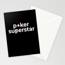 Poker Superstar Texas Holdem Stationery Card