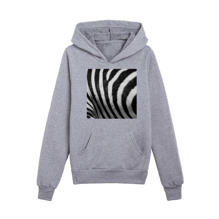 Real Zebra Print Kids Pullover Hoodie