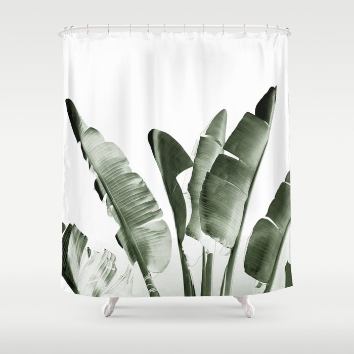 Traveler Palm Shower Curtain By Gale, Avanti Banana Palm Shower Curtain