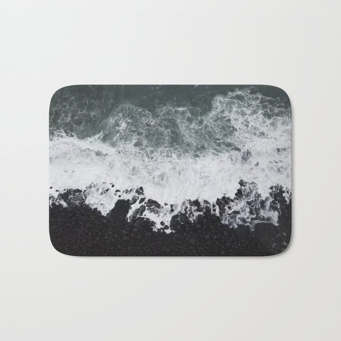 Black Lava Rock Beach | Iceland Bath Mat