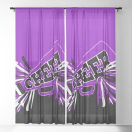 Pom Poms Sheer Curtains Society6