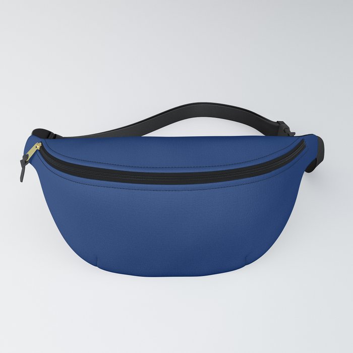 Royal Blue Solid Color Popular Hues Patternless Shades of Blue Collection - Hex #002366 Fanny Pack