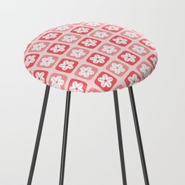 Daisy Dots - Pink and Red Counter Stool