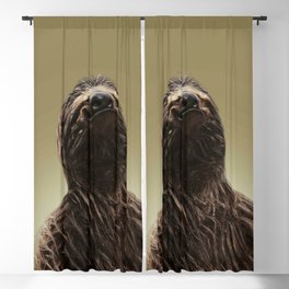 Smiling Sloth Selfie Blackout Curtain