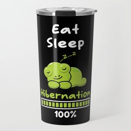 Eat Sleep Hibernation 100 Frog Travel Mug