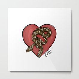 Snake Heart Metal Print