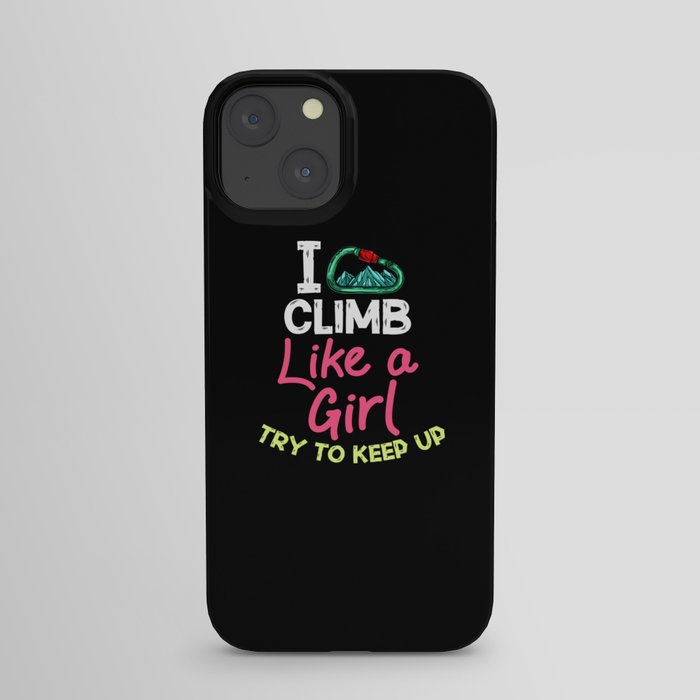 Rock Climbing Women Indoor Bouldering Girl Wall iPhone Case