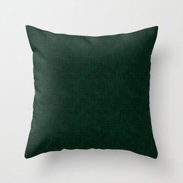 Textured dark green, solid green, dark green. Throw Pillow