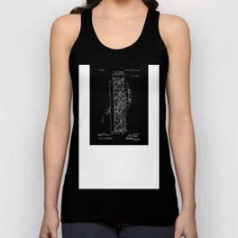 Wright Brothers Patent: Flying Machine - White on Black Tank Top