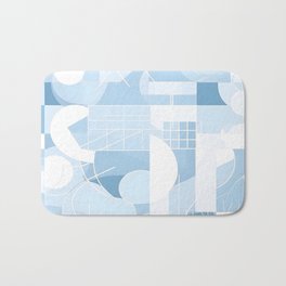Soothing Shapes - Geometric Blue Bath Mat