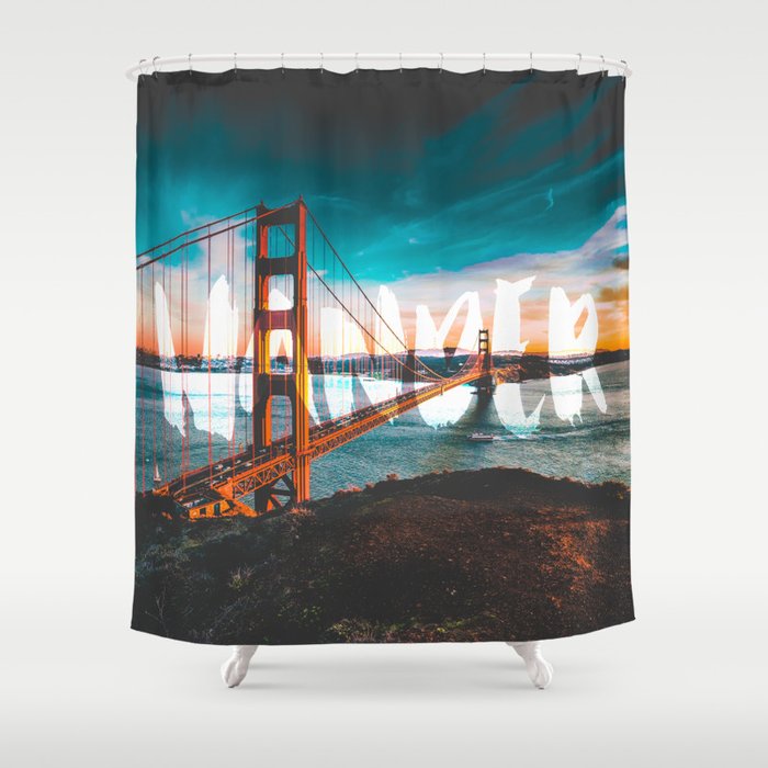 Wander Golden Gate Bridge Shower Curtain
