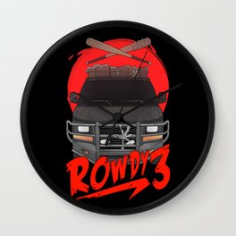 Rowdy 3 Wall Clock | Digital, Vampires, Van, Curated, Dirk, Graphicdesign, Rowdy, Rowdy3, Holistic, Detective 