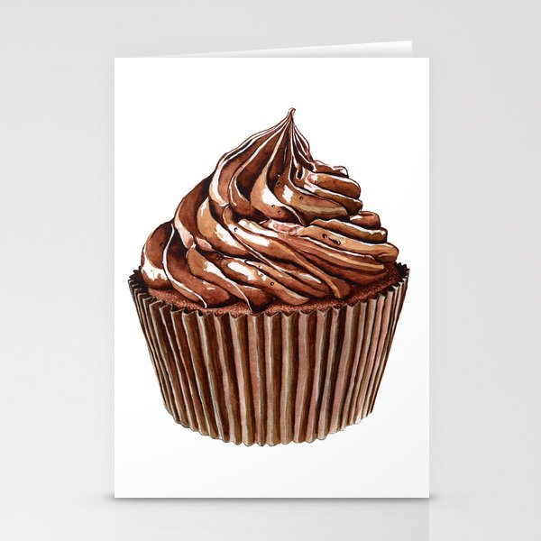 Chocolate Cupcake Stationery Cards