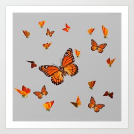 C Turquoise Butterfly Flying Isolated Art Print Home Decor Wall Art Poster 