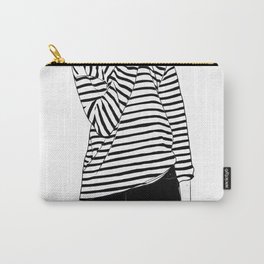 Black Stripes Carry-All Pouch