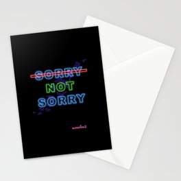 Sorry Not Sorry Stationery Cards