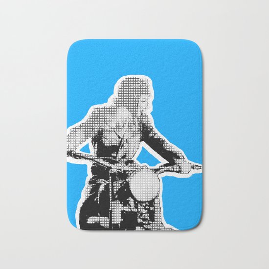 Blue Riding Lady Bath Mat