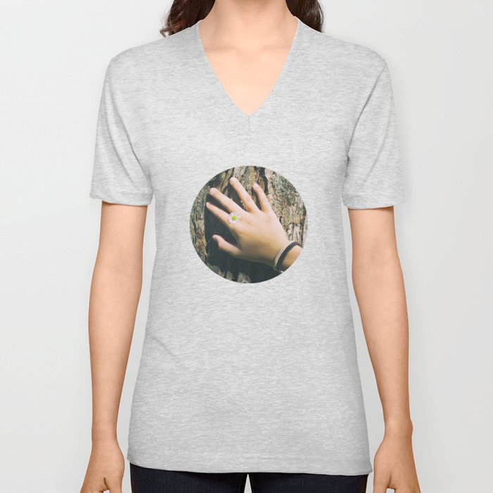 Hand Paquerette V Neck T Shirt