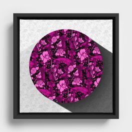 Neon Fuchsia Bouquet 1 Framed Canvas