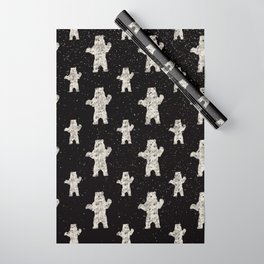 Polar Bear in Winter Snow on Black - Wild Animals - Mix & Match with Simplicity of Life Wrapping Paper