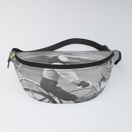 Women Riding Bicycles black and white photography / black and white photographs Fanny Pack