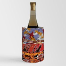 Uluru (Ayers Rock) Authentic Aboriginal Art Wine Chiller