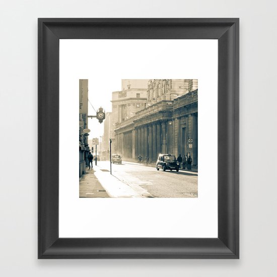 Old street that vanishes Framed Art Print