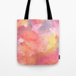 Sunset Color Palette Abstract Watercolor Painting Tote Bag