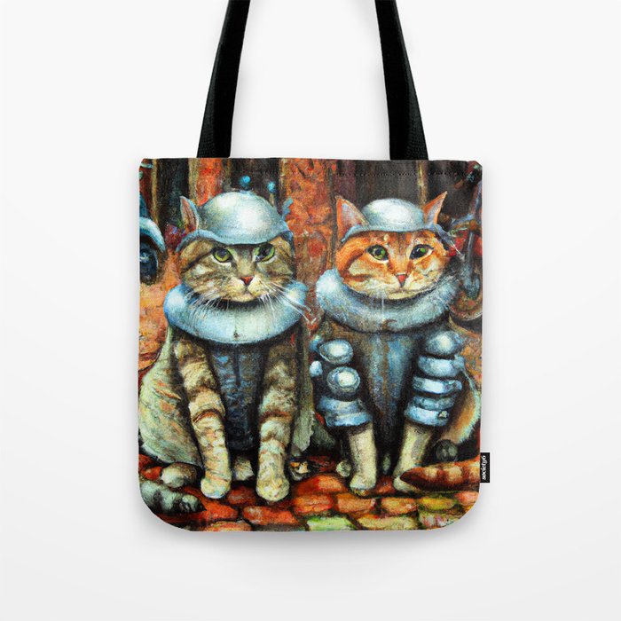 Armored Cats Tote Bag