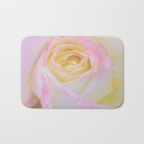 Pink Rose Vector Bath Mat