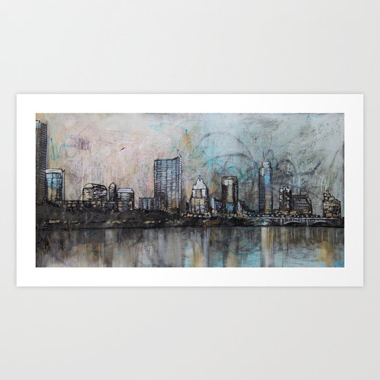Austin, TX - Painting Art Print