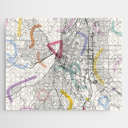 USA Salem City Map Collage - Minimal Jigsaw Puzzle