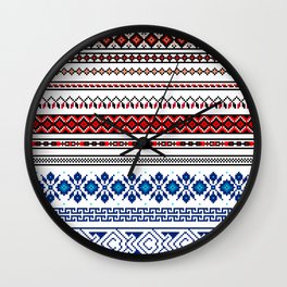 Ukrainian Folk Design Wall Clock