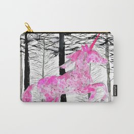 Pink unicorn in the wood Carry-All Pouch