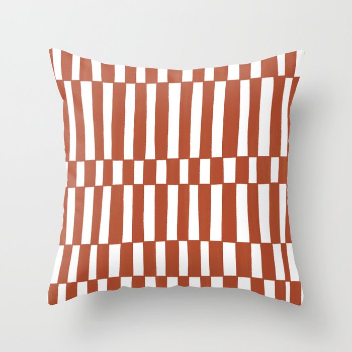 Brown Checker Throw Pillow
