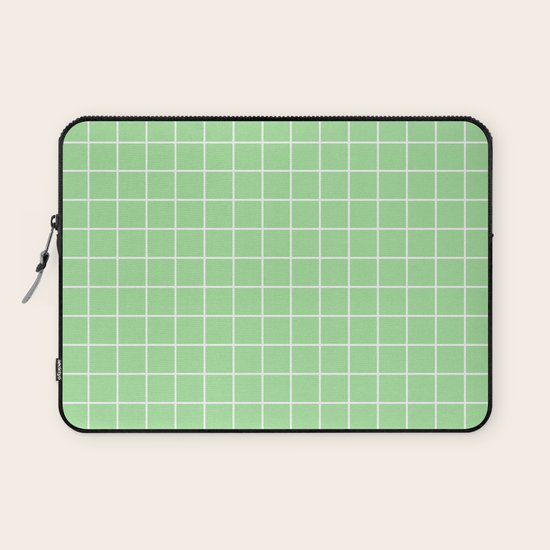 Download Granny Smith apple - green color - White Lines Grid Pattern Laptop Sleeve by makeitcolorful ...