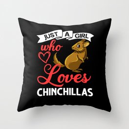 Chinchilla Animal Cute Funny Cage Bath Throw Pillow