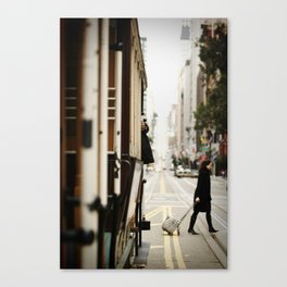 Cable Car Crossing Canvas Print