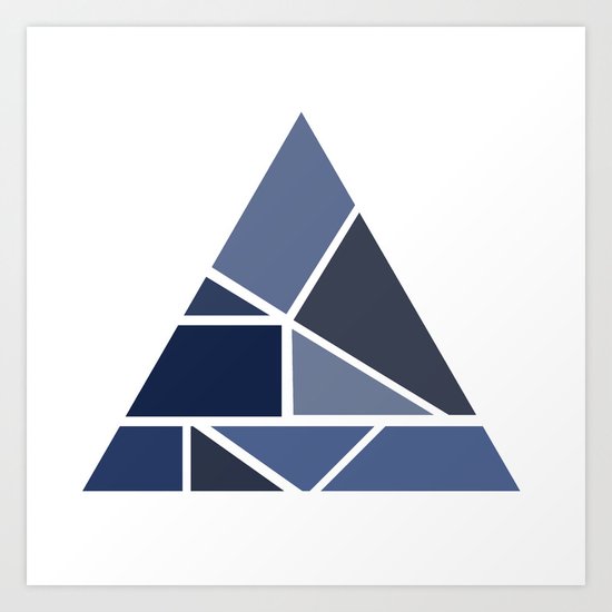 Triangle puzzle Art Print