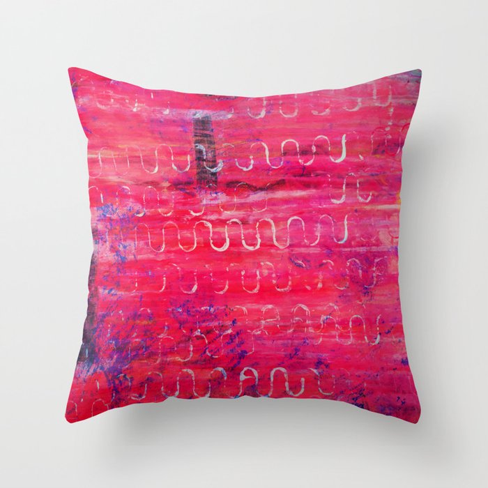 Drips Abstracts Throw Pillow