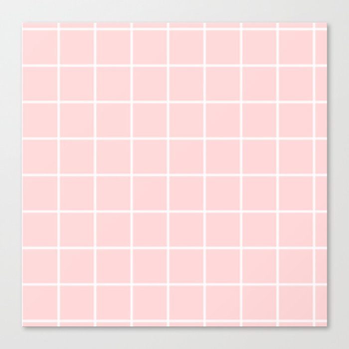 Pastel Pink Grid Canvas Print By Elbryant Society6 Pastel Pink Grid Canvas Print By Elbryant Society6