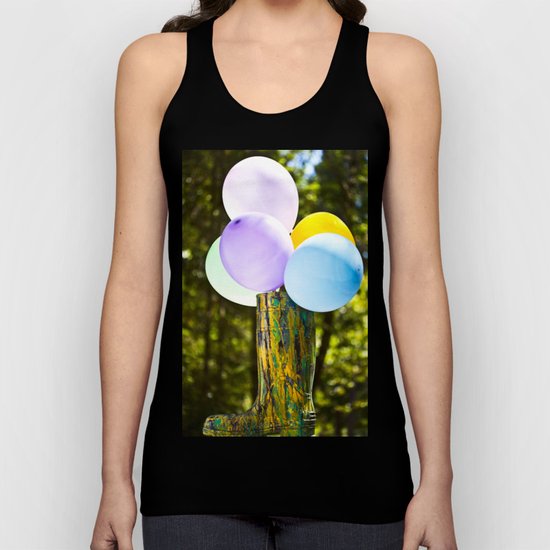 Boot And Balloons Unisex Tank Top