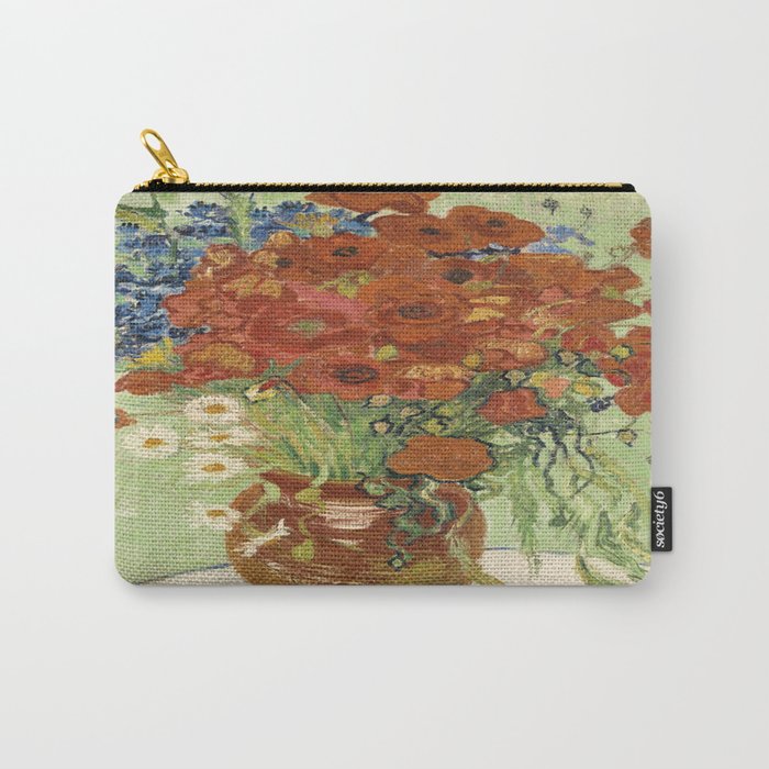 Vincent van Gogh's Vase with Daisies and Poppies Carry-All Pouch