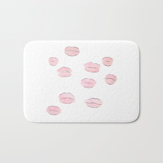 Pink Lips Bath Mat