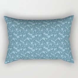 blue leaf Rectangular Pillow